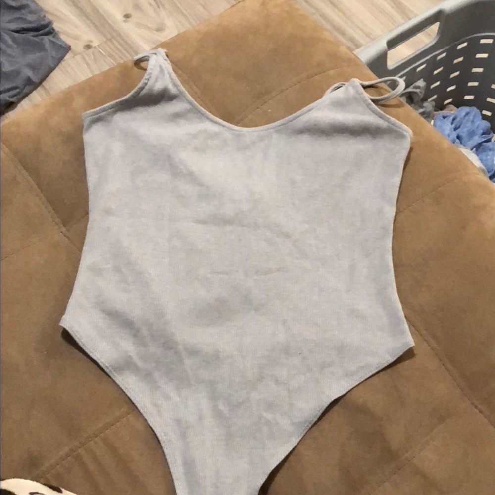 Gray bodysuit